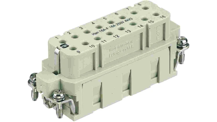 Złącze HAN prostokątne żeńskie 16pin 16A 250V 09200163101