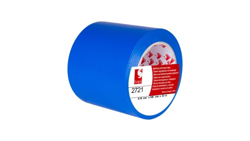 Taśma oznaczeniowa ostrzegawcza 100mm/33m niebieska 2721 SCAPA