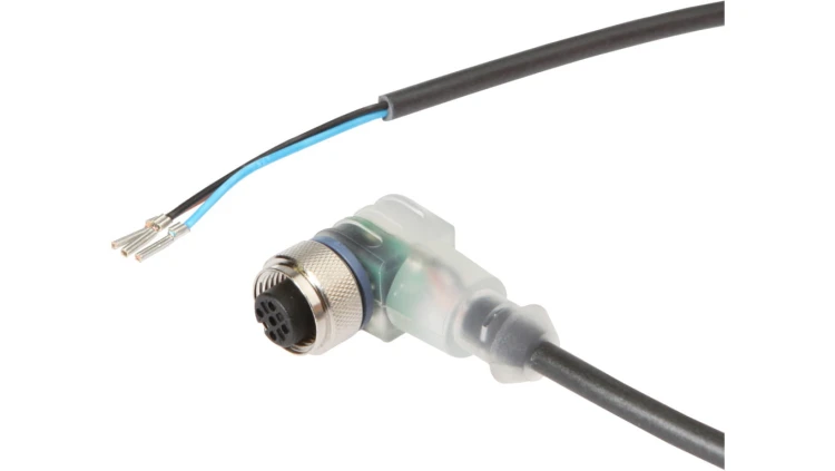 Kabel połączeniowy, 3m, M12 żeński (gniazdo) 3pin kątowy, Końcówka wolna, 3x0,34mm², VK300221