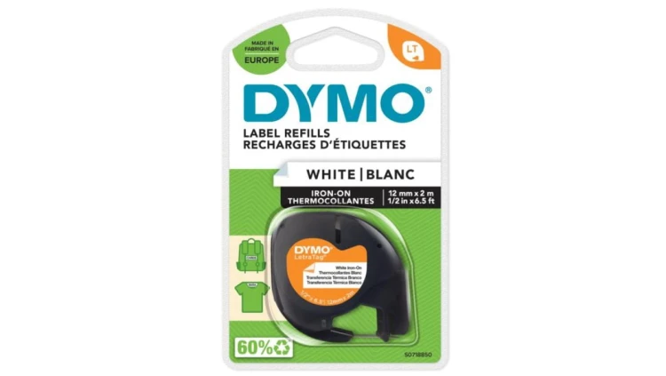 Taśma DYMO LT wprasowywana 12mm / 2m biała 18769