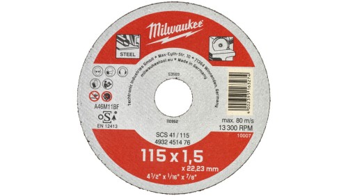 Tarcza tnąca do metalu 115x1,5mm CONTRACTOR MILWAUKEE