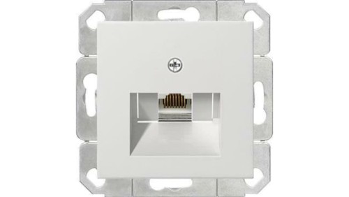 Gniazdo komputerowe poj. RJ45 cat. 6 Gira System 55 biały mat