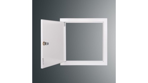 Drzwiczki rewizyjne SP 300x300 RAL9003, kołnierz szer.2,5cm