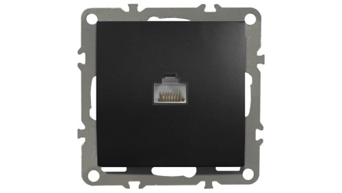 QUADRA GNIAZDO KOMPUTEROWE INTERNETOWE RJ45 LAN CZARNE