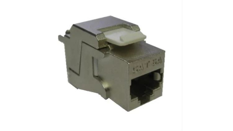 Beznarzędziowy moduł ekranowany Keystone 1xRJ45 WE8W, STP 360DEG, 568A/B, PowerCat 6A KSJ-00079