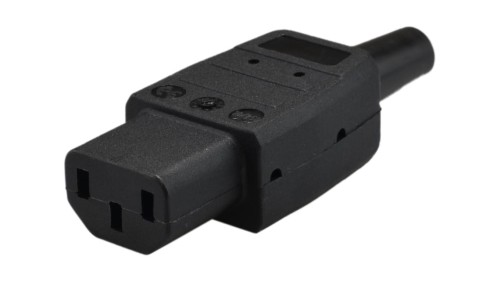Wtyk zasilający IEC320 C13 złącze komputerowe (żeńskie) 2P+Z 230V 10A HQ na kabel do 8,0mm