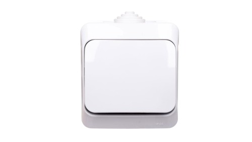 Cedar Plus Łącznik hermetyczny natynkowy jednobiegunowy 16AX IP44 biały WNt-100YF WDE000510