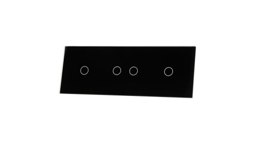 Livolo CZARNY PANEL SZKLANY 1+2+1 70121-62