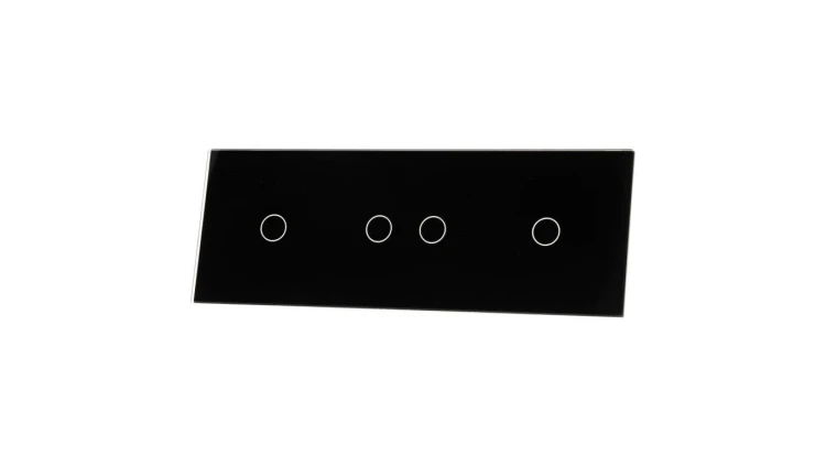 Livolo CZARNY PANEL SZKLANY 1+2+1 70121-62
