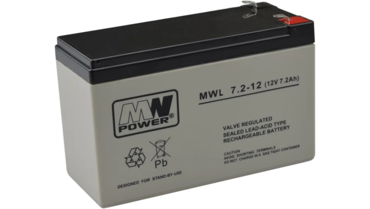 Akumulator do zasilacza UPS 12V 7,2Ah MWL AGM Faston 187