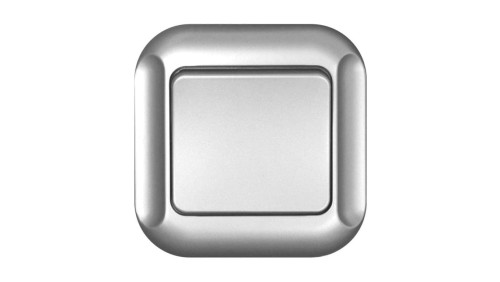 TOPAZ Łącznik pojedynczy zwierny dzwonek/światło WP-6/7Tb srebny