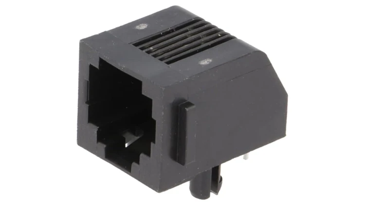 Gniazdo RJ11 4-pin Kat 3 ekranowane,niskoprofilowe na PCB 5555163-2