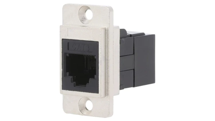 Łącznik DUALSLIM RJ11 6p4c Kat 3 gniazdo z obu stron CP30723M