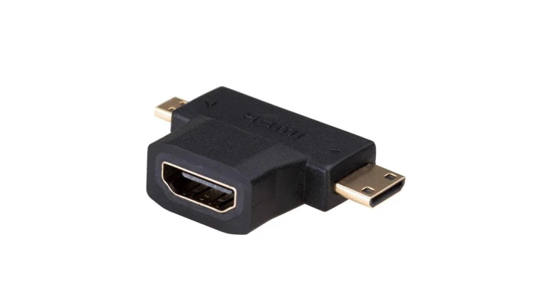 Adapter Akyga AK-AD-23 HDMI (f) / mini HDMI (m) / micro HDMI (m)