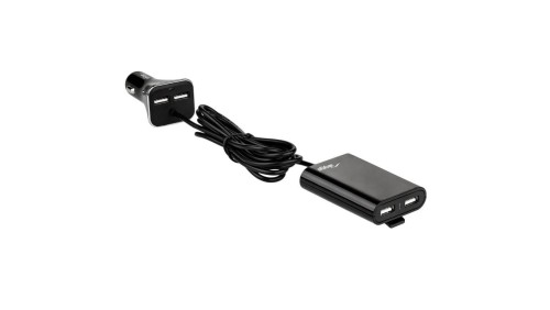 Ładowarka samochodowa 12/24V Akyga AK-CH-10 45W 4x USB-A 5V / 9A modułowa czarna