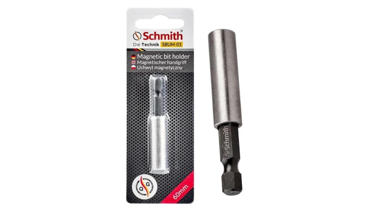 Uchwyt do bitów magnetyczny HEX 1/4 60mm Schmith