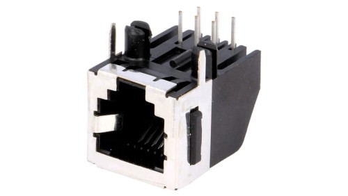 Gniazdo RJ12 6-pin Kat 3 ekranowane,z blokadą panel stop 5555154-1