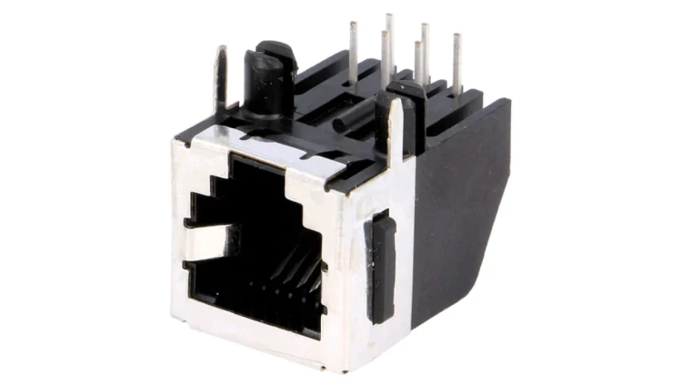 Gniazdo RJ12 6-pin Kat 3 ekranowane,z blokadą panel stop 5555154-1