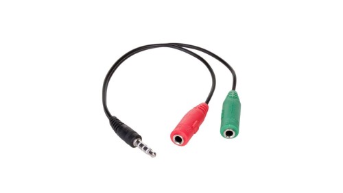 Adapter z kablem Akyga AK-AV-08 mini Jack (m) / 2x mini Jack (f) 15cm