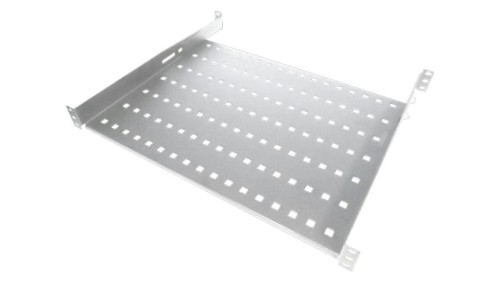 Półka stała 19 1U głęb. 550mm, kolor szara, 4 punkty mocowania SA-P-19-1U-550-4-S