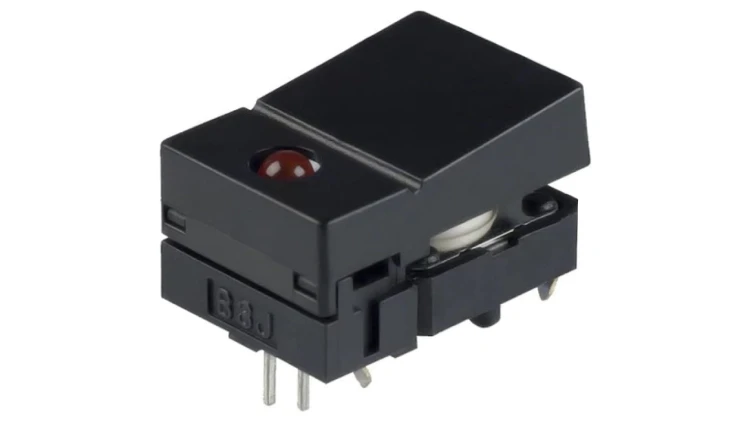 Przełącznik klawiaturowy Poz 2 SPST-NO 0,05A/24VDC czarny B3J-2100