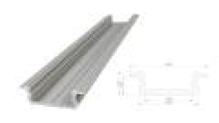 profil ALU wpuszczany 6,1mm, Anodowany srebrny, dł. 1000mm, max szer taśmy 12mm