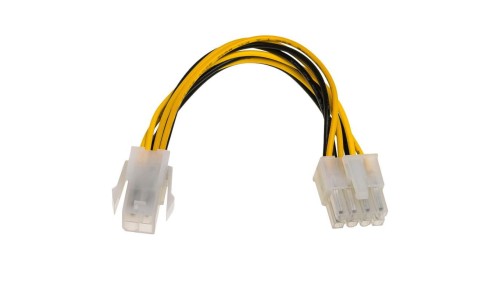 Adapter z kablem Akyga AK-CA-10 P4 4 pin (m) / P8 8 pin (f) P4+4 15cm