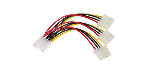 Adapter z kablem Akyga AK-CA-40 Molex (m) / 3x Molex (f) 3x 15cm
