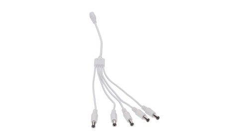 Rozgałęźnik DC 5.5X2.1 5W-1G biały 32cm 22/20awg