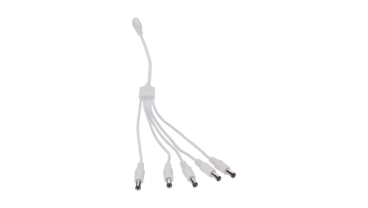 Rozgałęźnik DC 5.5X2.1 5W-1G biały 32cm 22/20awg