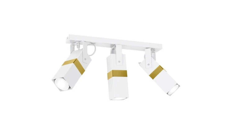 Lampa sufitowa VIDAR WHITE/GOLD 3xGU10 MLP6274 Milagro