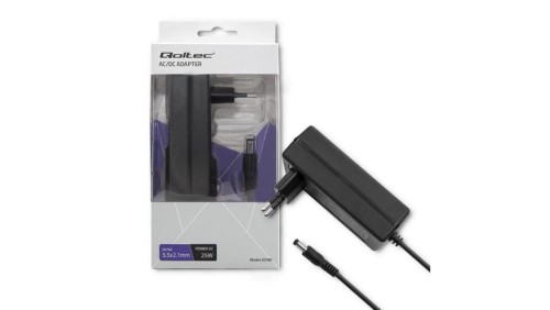 Qoltec Zasilacz wtyczkowy 25W 5V 5A 5.5*2.1