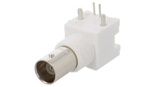 Gniazdo BNC żeńskie kątowe 90 50 Ohm THT na panel cynowany 5227161-1