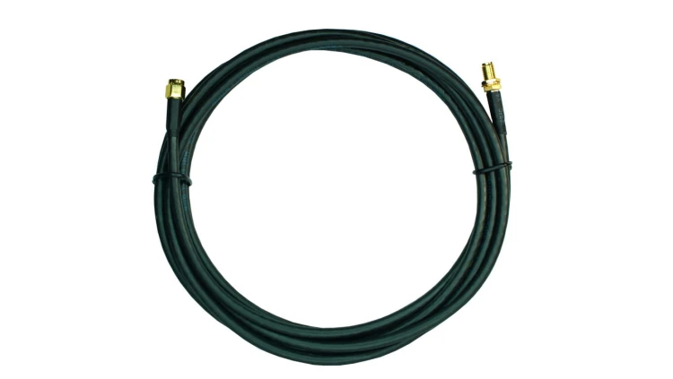 Przedłużacz do anten GSM, 50 Ohm, SMAm/SMAf, kabel LMR195-5m, czarny, AT-GSM-EXT5