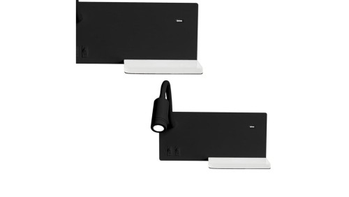 Lampa nocna z półką SHELF BLACK LED 4W+5W+2W ML6344 Milagro