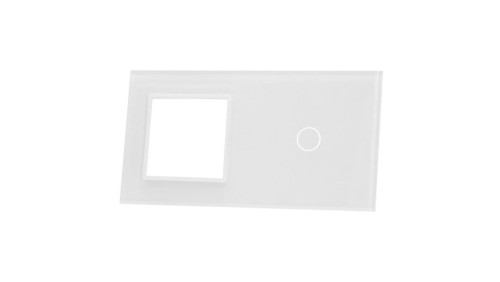 Livolo BIAŁY PANEL SZKLANY 1 + MIEJSCE NA GNIAZDO 701G-61