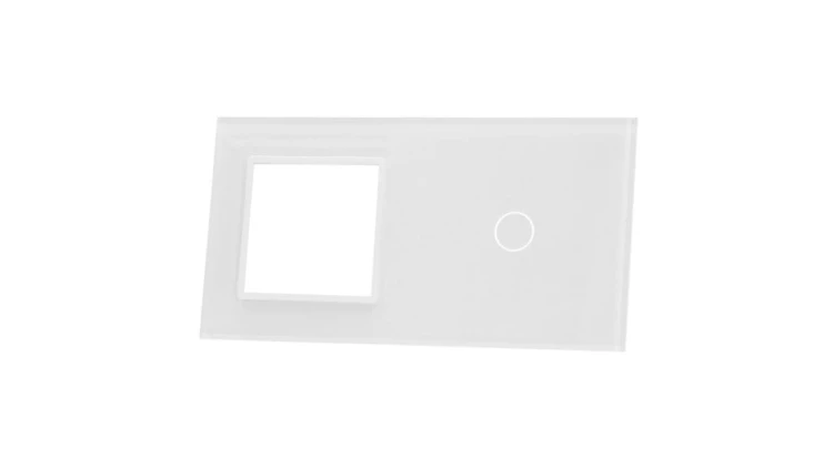 Livolo BIAŁY PANEL SZKLANY 1 + MIEJSCE NA GNIAZDO 701G-61