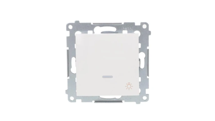 Simon 54 Przycisk /światło/ z podświetleniem, szybkozłącza, biały DS1L.01/11