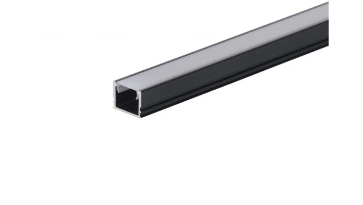 Profil led Standard 3m czarny z osłoną mleczną MLF