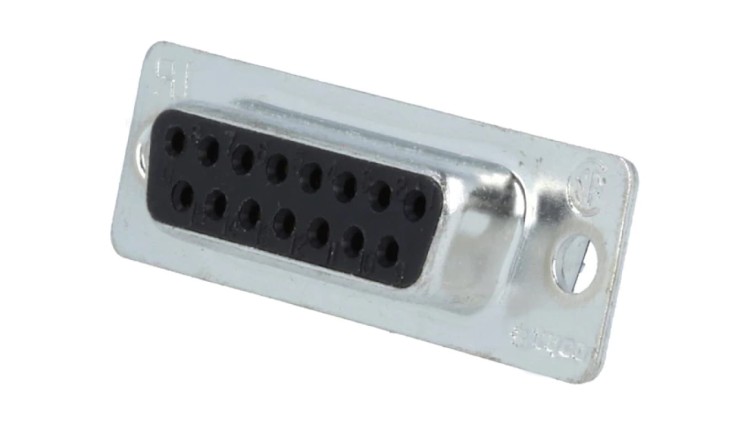 D-Sub 15-pin wtyk żeńskie na przewód lutowanie HD 20 5-747909-2