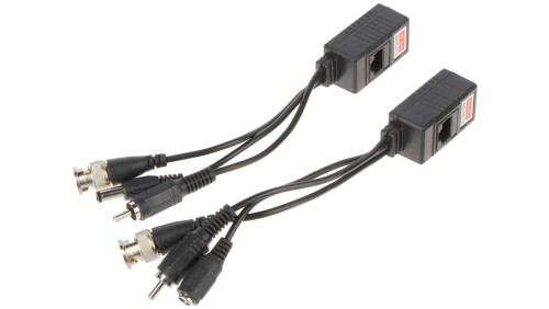 Transformator do przesyłania sygnału audio + wideo + zasilanie po skrętce AHD, HD-CVI, HD-TVI, CVBS, 4K UHD TR-1AUZ