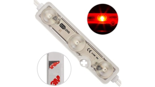 Moduł 3xLED SMD 0,72W czerwony