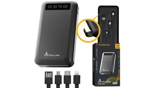 Powerbank Power bank, USB-C Extralink EPB-083 10000mAh Czarny