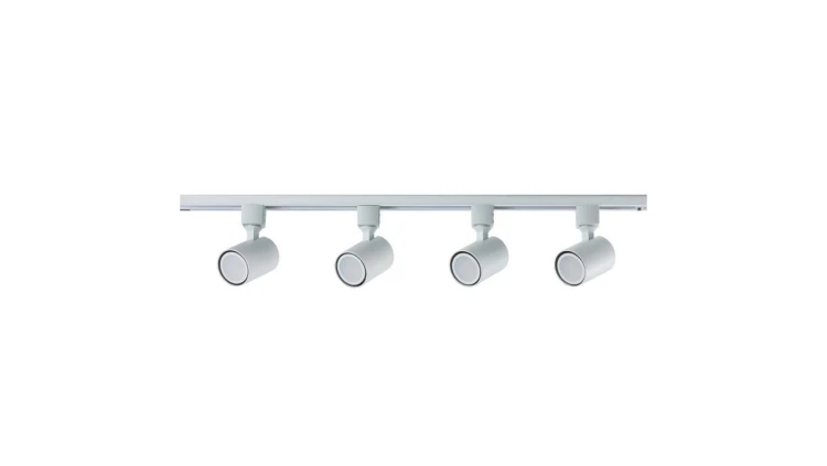 Komplet szynowy Snow SET 1 fazowy biały 160cm 4 reflektorki GU10 LP-737 WH SET Light Prestige