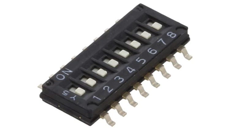 Przełącznik DIP-SWITCH Ilość sekcji 8 ON-OFF 0,025A/24VDC A6H-8101