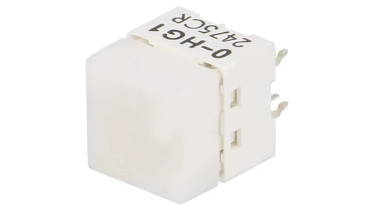 Przełącznik klawiaturowy Poz 2 SPST-NO 0,05A/24VDC biały LED B3W-9000-HG1N