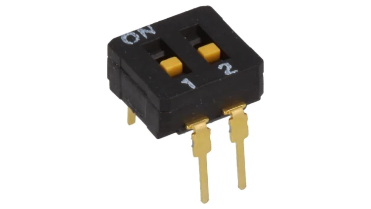 Przełącznik DIP-SWITCH Ilość sekcji 2 ON-OFF 0,03A/30VDC A6D-2100