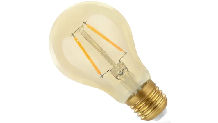 Żarówka led filament E27 2W A60 210lm duża kulka ciepła biała 2400K RETRO