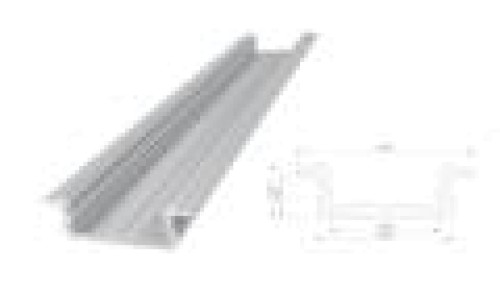 profil ALU wpuszczany 6,1mm, surowe aluminium, dł 3000mm, max szer taśmy 12mm