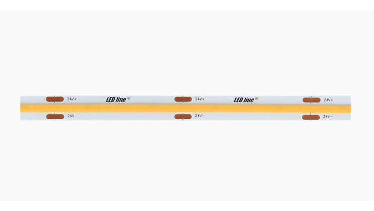 LED line Taśma COB 480 chips/m ciągła linia 24V 2700K ciepła 18W 5 lat gwar./5m